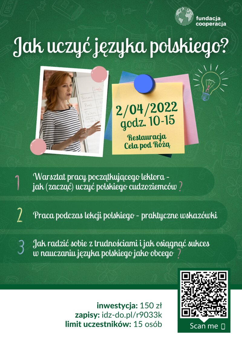 Jak uczyć języka polskiego? - warsztaty dla lektorów i lektorek