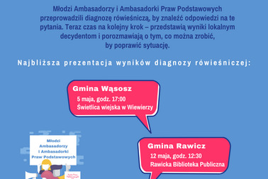 Młodzi znów zabierają głos – kolejne spotkania w Wąsoszu i Rawiczu już w maju!