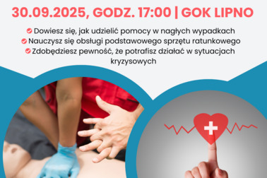 Zapraszamy seniorów na kurs pierwszej pomocy w Lipnie!