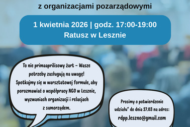 Spotkanie z organizacjami pozarządowymi w leszczyńskim Ratuszu